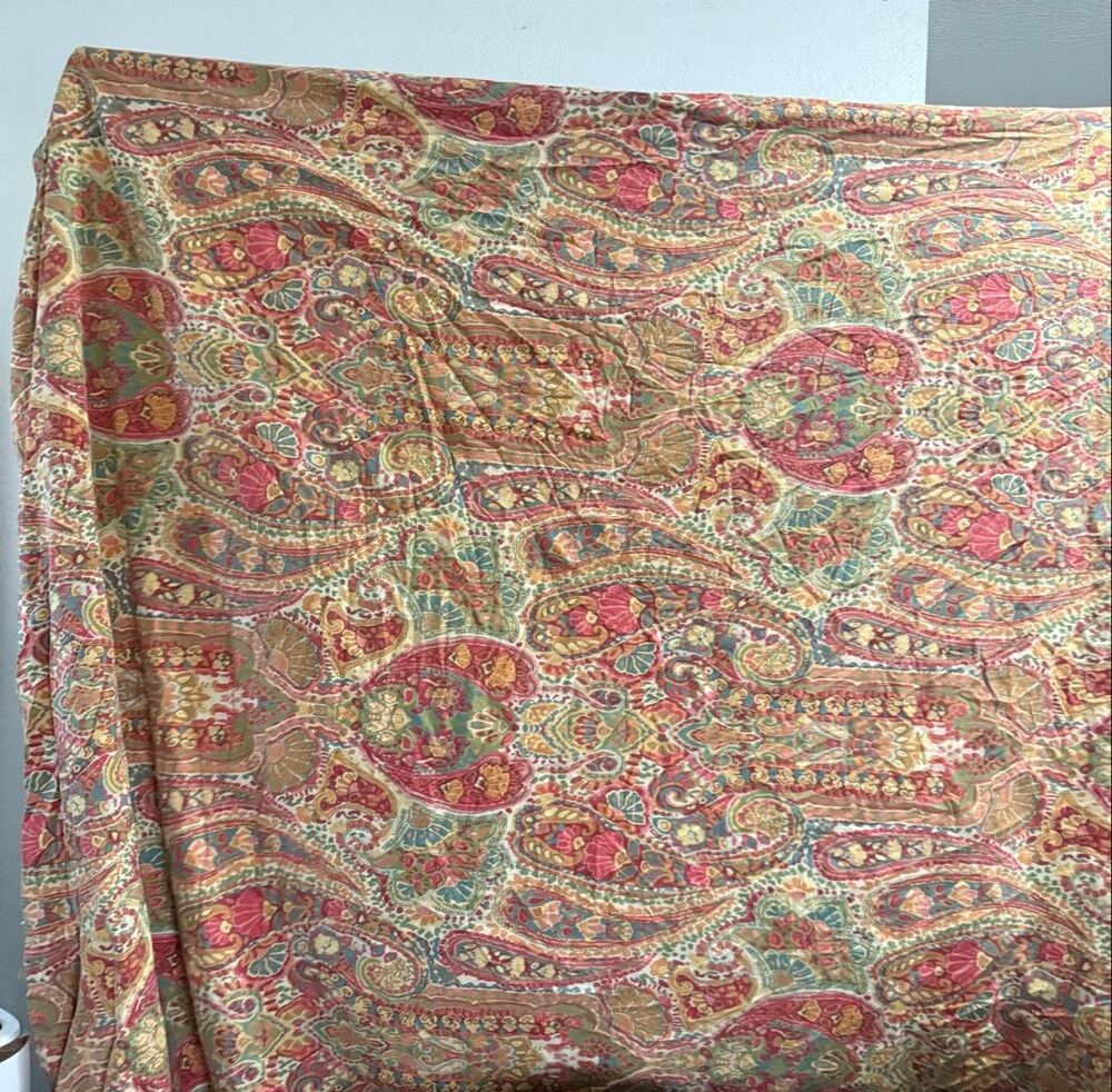 Pottery Barn Rosalie Warm Paisley king Duvet Cover Plus one  EURO Sham